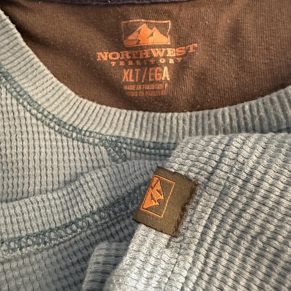 Vintage Northwest Territory thermal long sleeve | crew neck men XLT in Blue - Picture 3 of 6